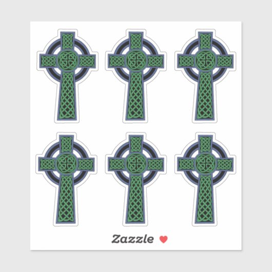 Irish Celtic Knot Cross Aufkleber (Blatt)