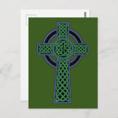 Irish Celtic Knot Cross Postkarte (Vorne/Hinten)