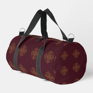 ⭐ ⭐ ⭐ ⭐ Irish Celtic Knot - Gold auf Maroon Duffle Bag