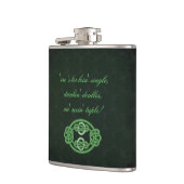 Irish Celtic Knot Green Flachmann (Links)