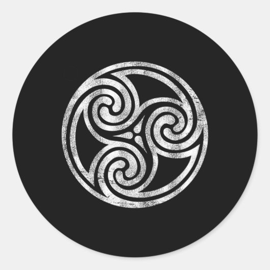 Irish Celtic Knot Newgrange Ireland Spiral Triskel Runder Aufkleber (Vorderseite)