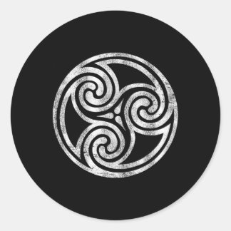 Irish Celtic Knot Newgrange Ireland Spiral Triskel Runder Aufkleber