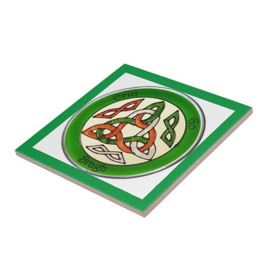 Irish Celtic Knot Triangle Design Keramik Tile Fliese (Seite)