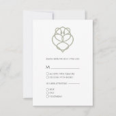 Irish Celtic Swan Liebe Knot Wedding RSVP Card Karte (Vorderseite)
