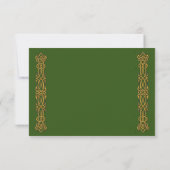 Irish Celtic Themed Wedding RSVP Karte (Rückseite)