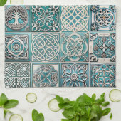 Irish Celtic Tiles Geschirrtuch (Gefaltet)
