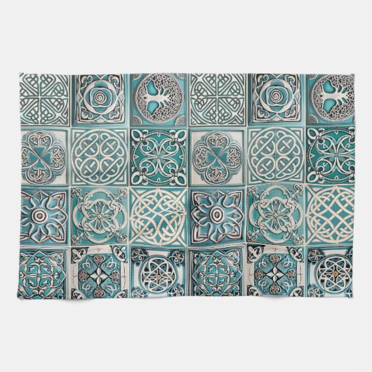 Irish Celtic Tiles Geschirrtuch (Horizontal)