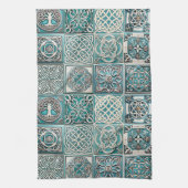 Irish Celtic Tiles Geschirrtuch (Vertikal)