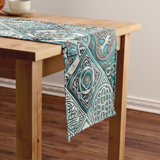 Irish Celtic Tiles Kurzer Tischläufer (Beispiel)