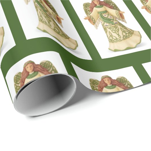 Irish Celtic Trinity Knot Angel Geschenkpapier (Rolleneckpunkt)