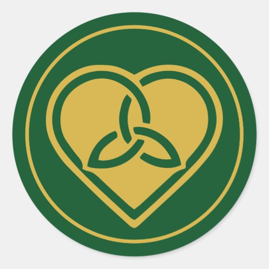 Irish Celtic Trinity Knot Liebe Runder Aufkleber (Vorderseite)