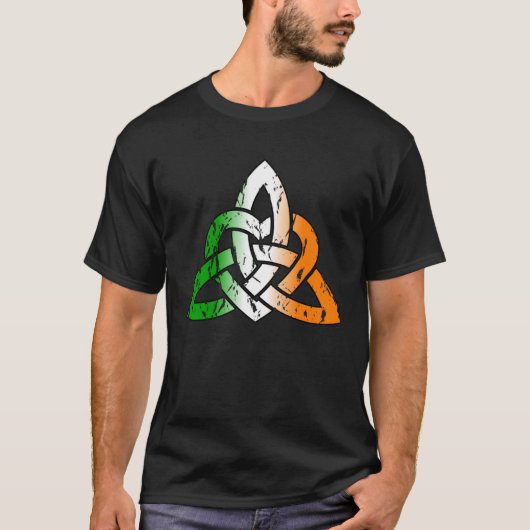 Irish Celtic Trinity Knoten St Patrick T-Shirt (Vorderseite)