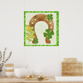 Irish Charm Whimsical Folk Art Print Poster (Küche)