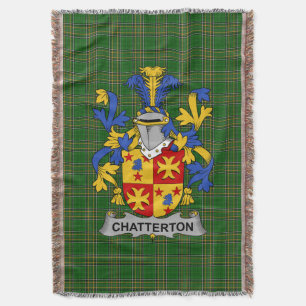 Irish Chatterton Coat of Arms Familienwappen Irlan Decke