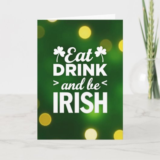 Irish Cheer Glitter Texture Card Karte (Vorderseite)