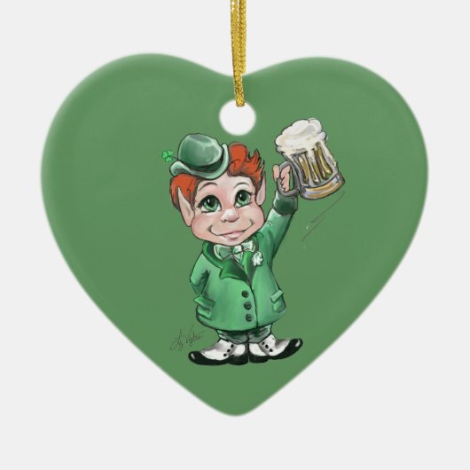 Irish Cheers! Herzdekoration Keramikornament (Vorne)