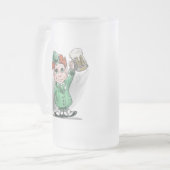 Irish Cheers! Mattierte Bier-Tasse Mattglas Bierglas (Vorderseite Links)