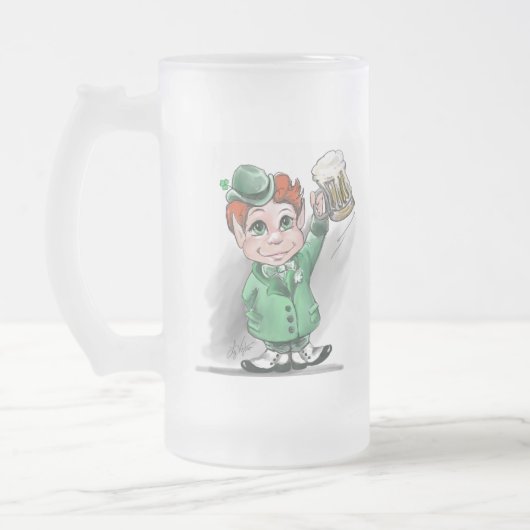 Irish Cheers! Mattierte Bier-Tasse Mattglas Bierglas (Links)