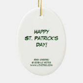 Irish Cheers! Oval Ornament (Hinten)