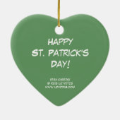 Irish Cheers! Portrait Heart Ornament (Hinten)