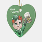 Irish Cheers! Portrait Heart Ornament (Links)