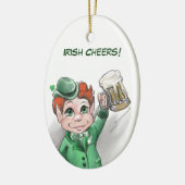 Irish Cheers! Portrait Oval Ornament (Links)