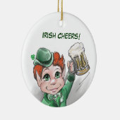 Irish Cheers! Portrait Round Ornament (Rechts)