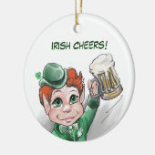 Irish Cheers! Portrait Round Ornament (Links)