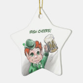 Irish Cheers! Portrait Star Ornament (Links)