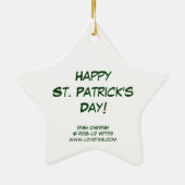 Irish Cheers! Portrait Star Ornament (Hinten)
