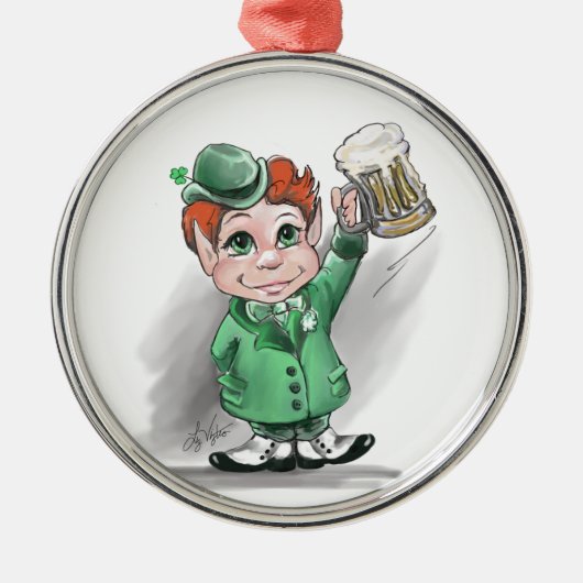 Irish Cheers Premium Round Ornament (Vorne)