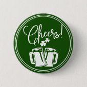 Irish Cheers St. Patricks Day Beer Celebration Button (Vorderseite)