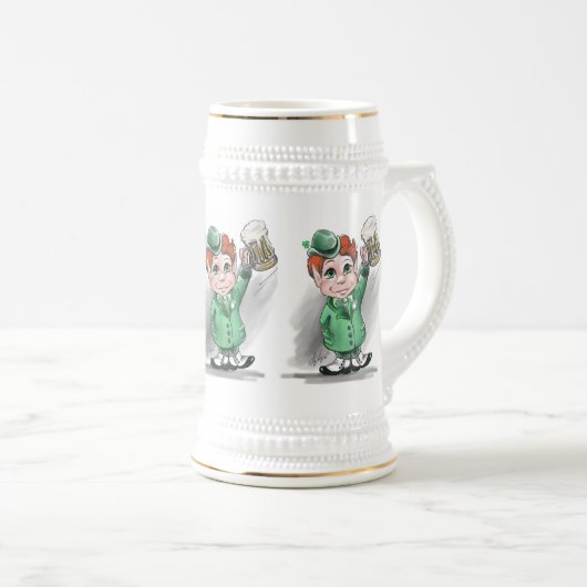 Irish Cheers! St Patrick's Day Beer Stein Bierglas (VorderseiteRechts)