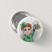 Irish Cheers! St Patrick's Day Button (Vorne & Hinten)