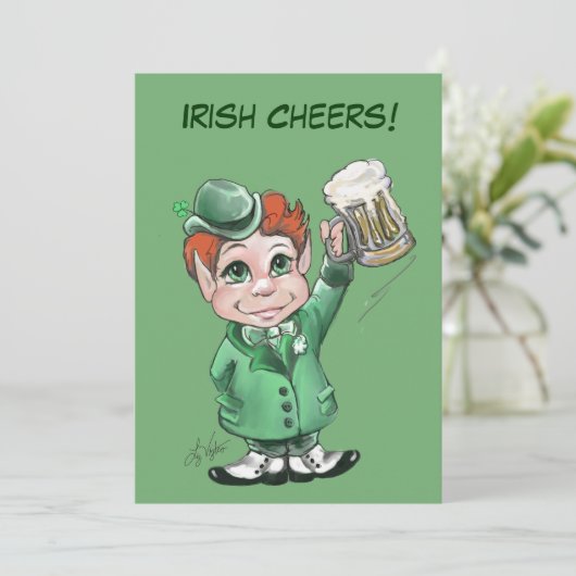 Irish Cheers! St.Patrick's Day-Party Einladungen (Stehend Vorderseite)