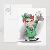Irish Cheers! St Patrick's Day Postcard Postkarte (Vorne/Hinten)
