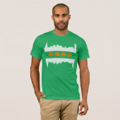 Irish Chicago Skyline Flag St Patrick's Day T-Shirt (Vorne ganz)