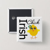 Irish Chick Button (Vorne & Hinten)