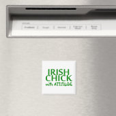 Irish Chick mit Haltung Magnet (In Situ (Geschirrspüler))
