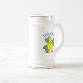 Irish Chick Text Kleeblatt Bierglas (VorderseiteRechts)