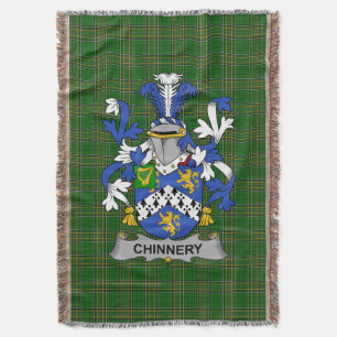 Irish Chinnery Coat of Arms Familienwappen Irland Decke