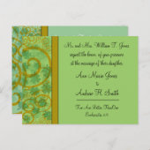 Irish Christlich Wedding Einladung Blue Green (Vorne/Hinten)