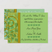 Irish Christlich Wedding Einladung Blue Green (Vorne/Hinten)