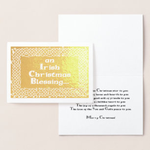 Irish Christmas Blessing Folienkarte