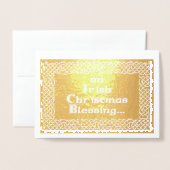 Irish Christmas Blessing Folienkarte (Vorderseite mit Umschlag)