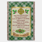 Irish Christmas Blessing w/St Patrick Tartan Decke (Vorderseite Vertikal)