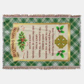 Irish Christmas Blessing w/St Patrick Tartan Decke (Vorderseite)