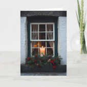 Irish Christmas Candle in Window Happy Christmas Karte (Vorderseite)