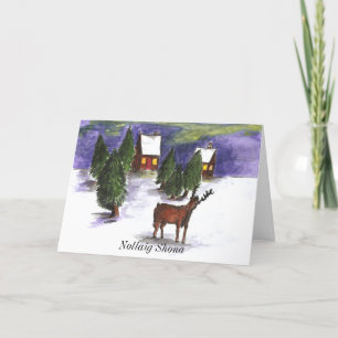 Irish Christmas Card mit irischem Gruß Feiertagskarte