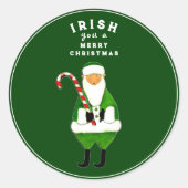 Irish Christmas Classic Round Sticker (Vorderseite)